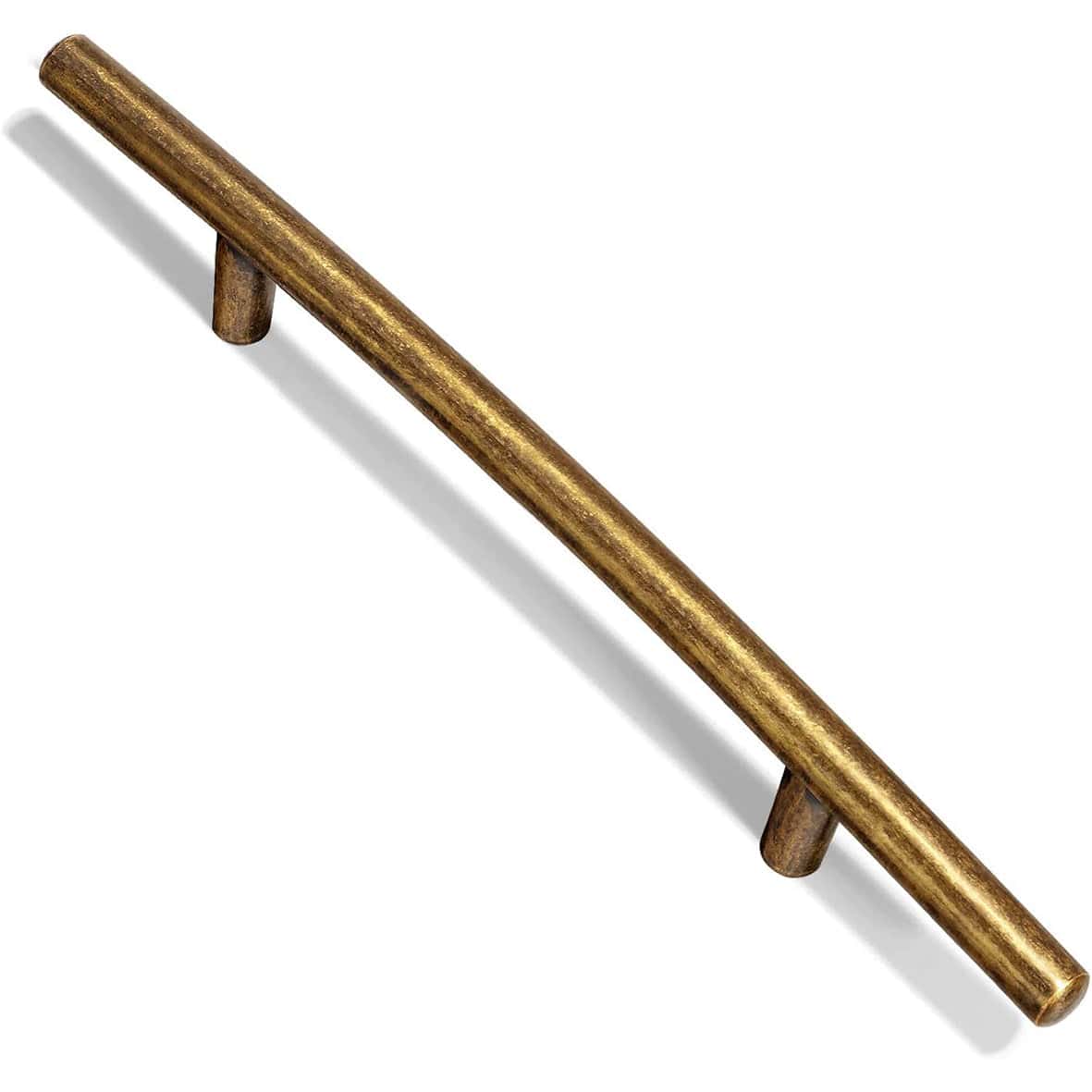 Low Profile Style Retro Brass Cabinet Handles Curved Bar Cabinet Pulls 6 Pack