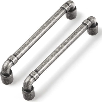 Industrial Retro Style Straight Tube Pull Vintage Solid Cabinet Pulls Drawer Handles 6 Pack