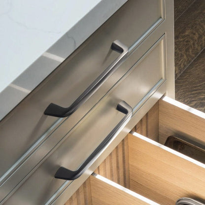 Elegant Gray Zinc Alloy  Hardware for Bedroom Kitchen 6 Pack