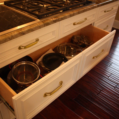 Mid-Century Modern Arch Cabinet Pulls Antique Brass Kitchen Hardware 6 Pack