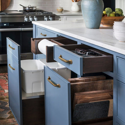 Mid-Century Modern Arch Cabinet Pulls Antique Brass Kitchen Hardware 6 Pack