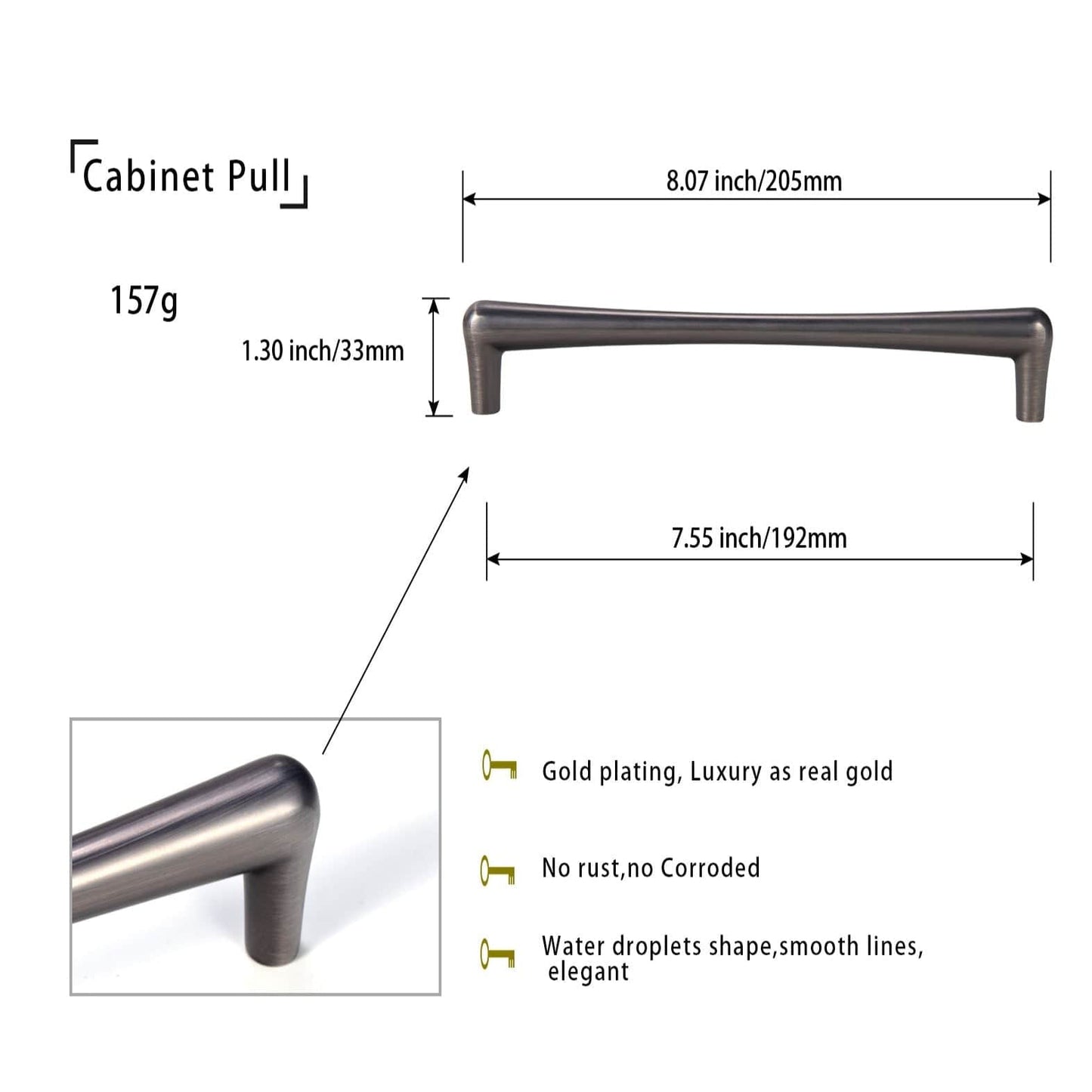 Modern Minimalist Style Drawer Pulls Affordable Luxury Cabinet Pulls 6 Pack