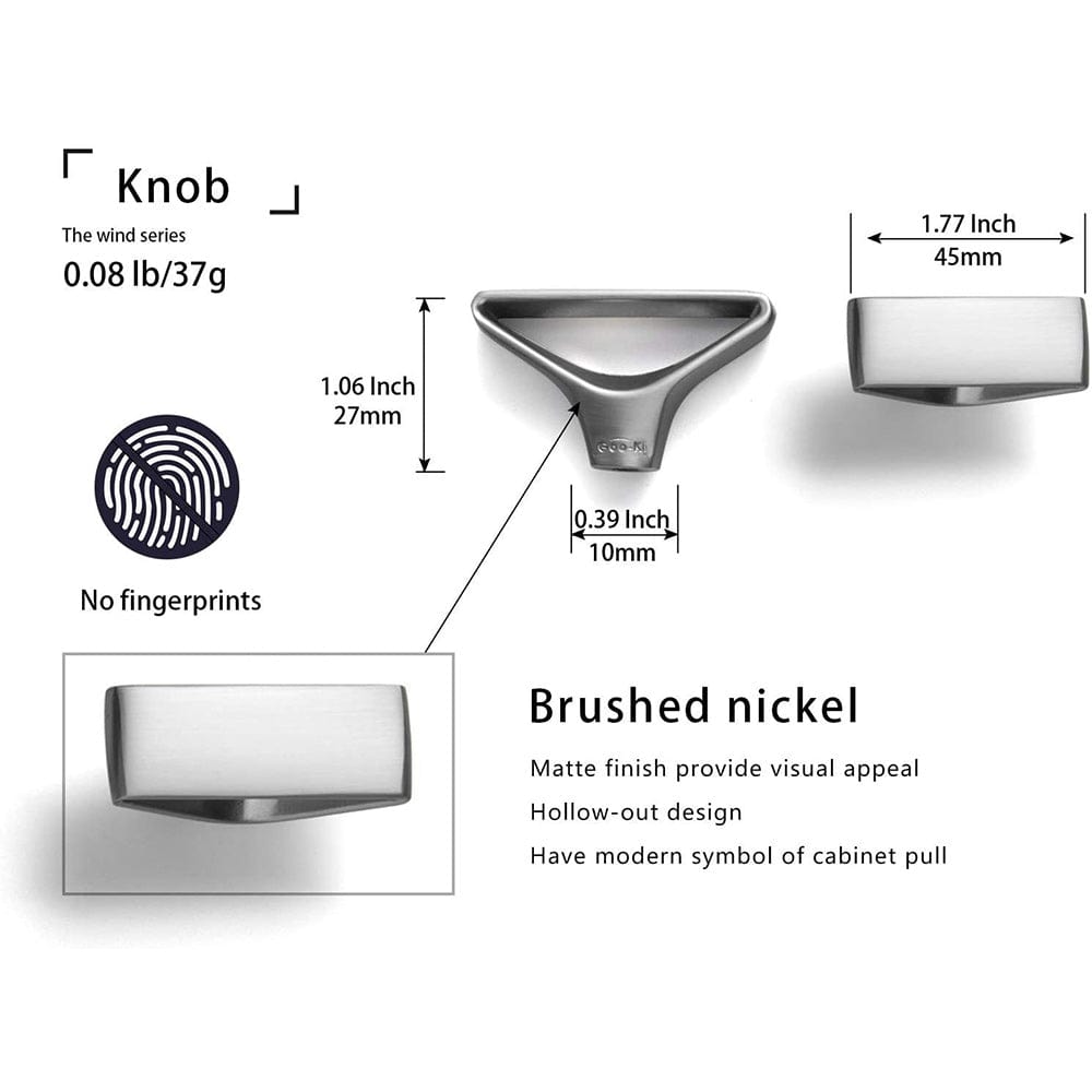 No-fingerprint Wardrobe Pulls Modern Unique Hollow Knobs Cabinet Pulls 6 Pack